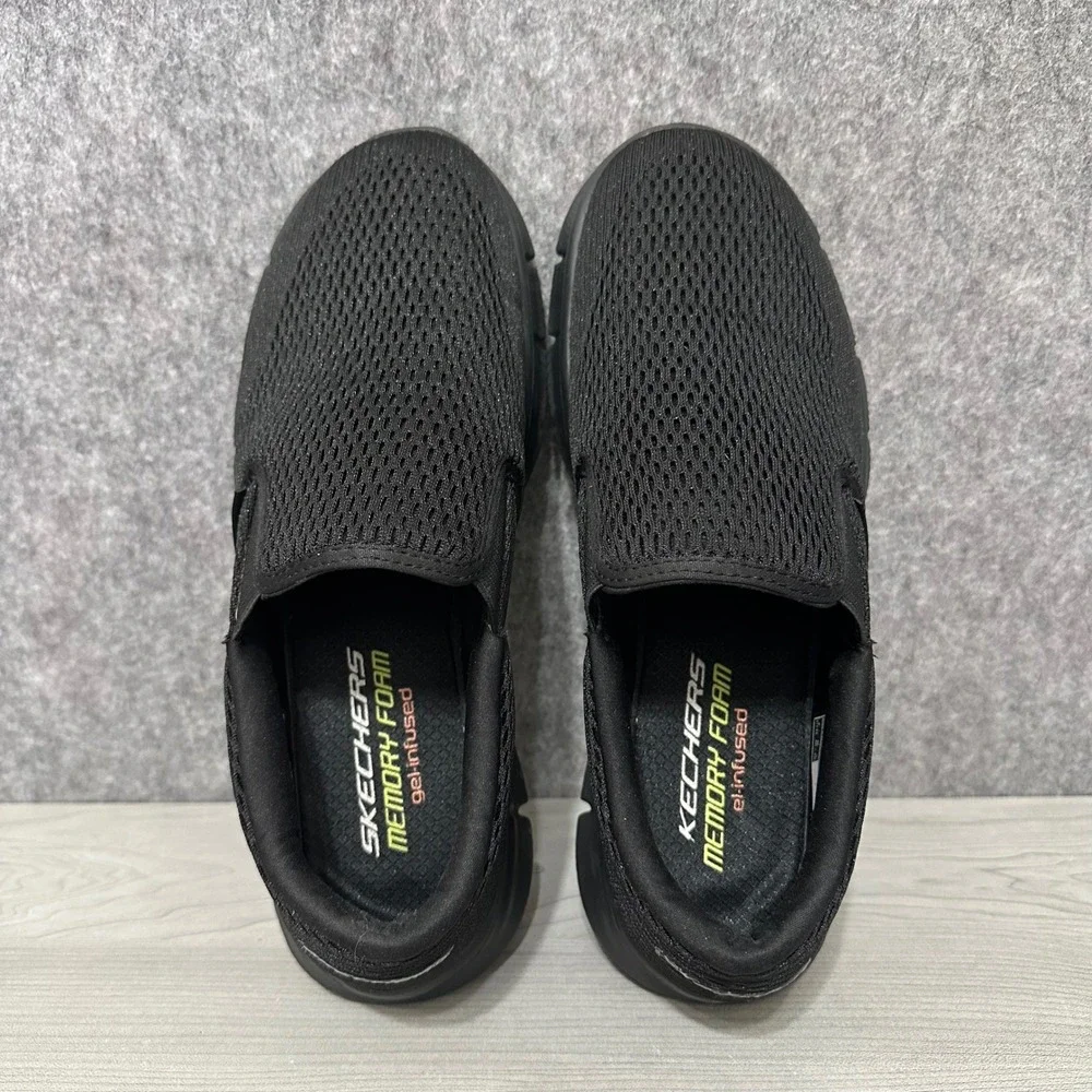 Skechers Mens Equalizer Double Play Slip On Loafers Black Mesh 51509‎ BBK Size 8